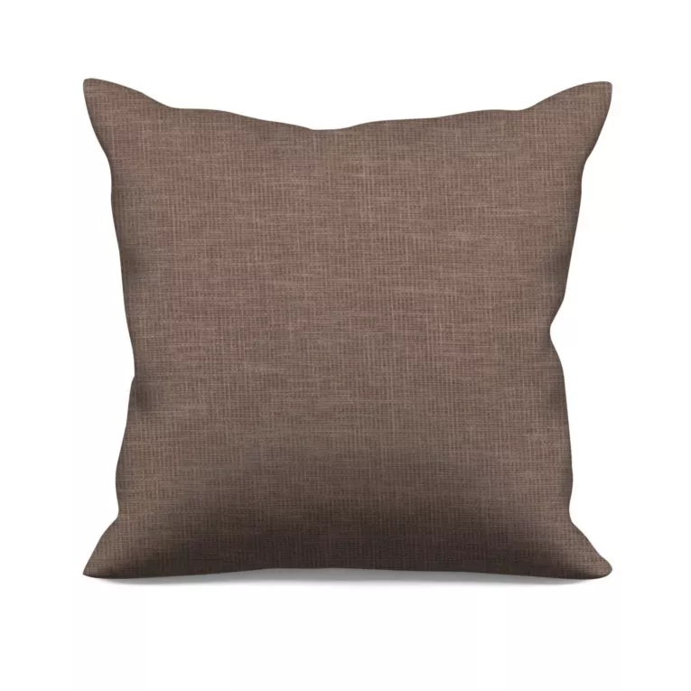 Poszewka szyta brązowa z gładkiej, przyjemnej w dotyku tkaniny z efektem melanżu