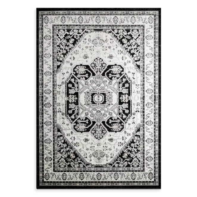 Dywan 60x100 cm czarno, kremowy w stylu orientalno-klasycznym ELORA 5 Eurofirany
