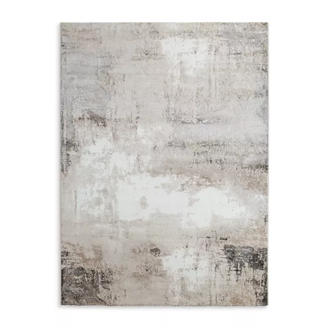 Dywan 120x170 cm jasnoszary, biały zdobiony abstrakcyjnym wzorem ASIA 4 Eurofirany