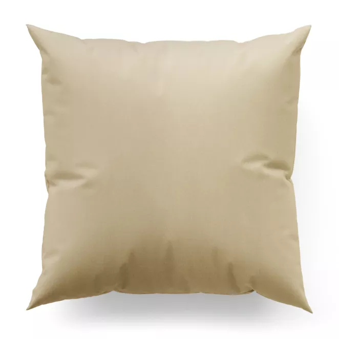 Poszewka szyta beżowa z jednokolorowej gładkiej tkaniny