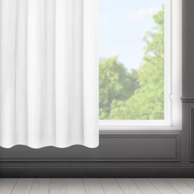 Zasłona biała z matowej gładkiej tkaniny 140x175 cm przelotka RITA Eurofirany