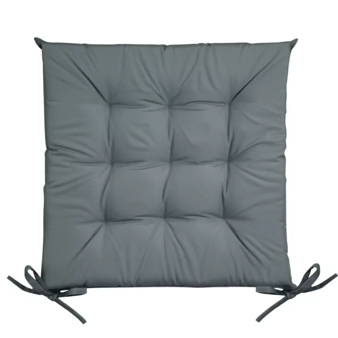 Poduszka na krzesło 40 x 40 x 5 cm wodoodporna stalowa z pikowaniem GARDEN Eurofirany