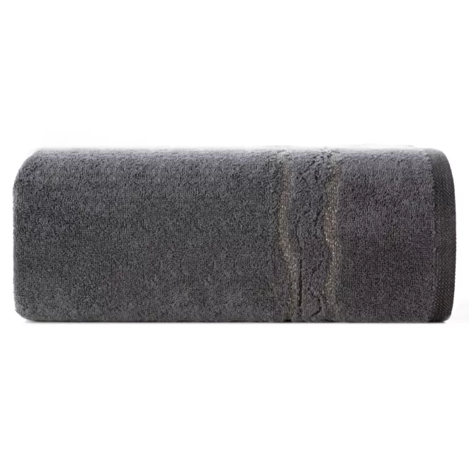 Ręcznik bawełniany KARIN zdobiony bordiurą z błyszczącym wzorem Eurofirany