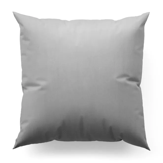 Poszewka na wymiar srebrna z miękkiej tkaniny welwetowej