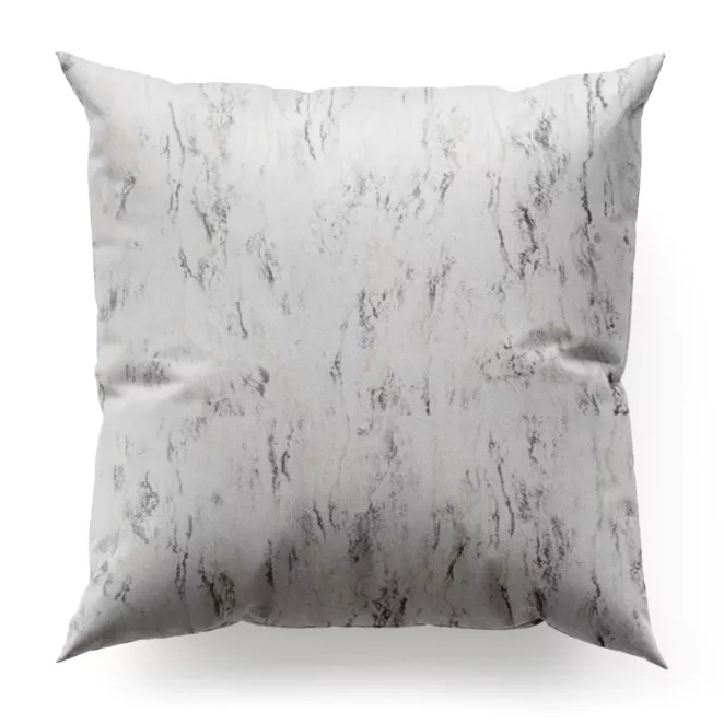 Poszewka szyta naturalno złocista z tkaniny welwetowej ze złotym marmurkowym nadrukiem