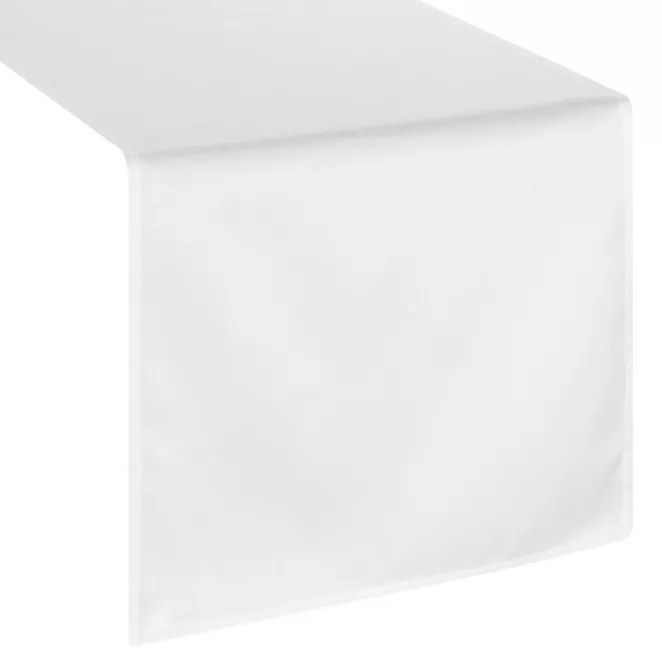 Bieżnik na stół biały 40x180 cm o widocznym splocie RAMI Eurofirany