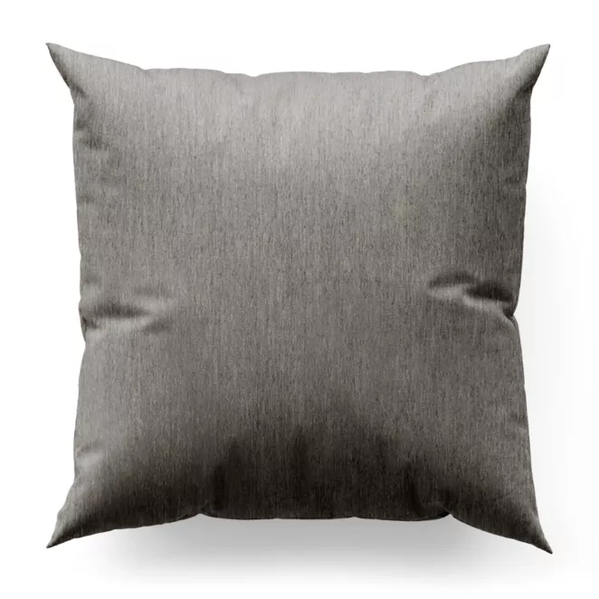 Poszewka szyta szara z miękkiej szenilowej tkaniny z efektem melanżu