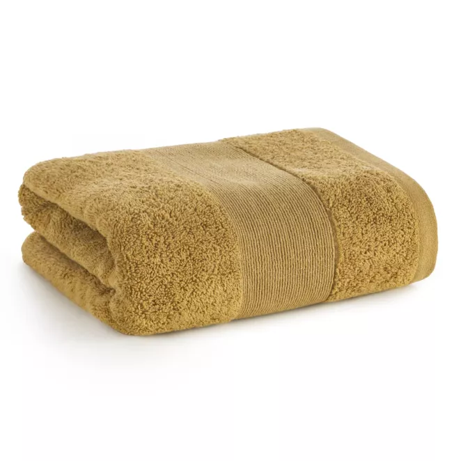 Ręcznik do rąk 30x50 cm bawełniany kolor musztardowy z ozdobną błyszczącą bordiurą 500 g/m2 ZOJA Eurofirany