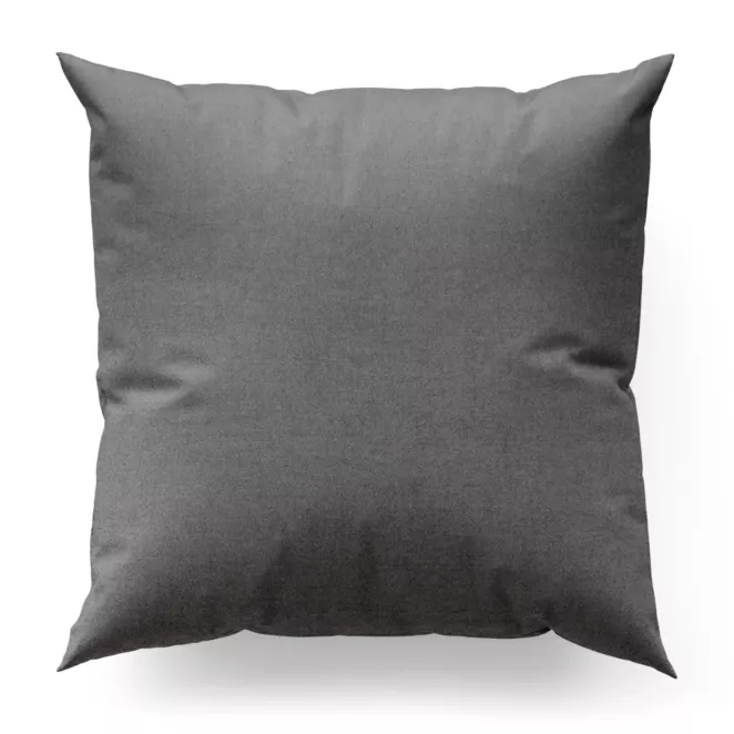 Poszewka szyta szara z miękkiej tkaniny o welurowej strukturze