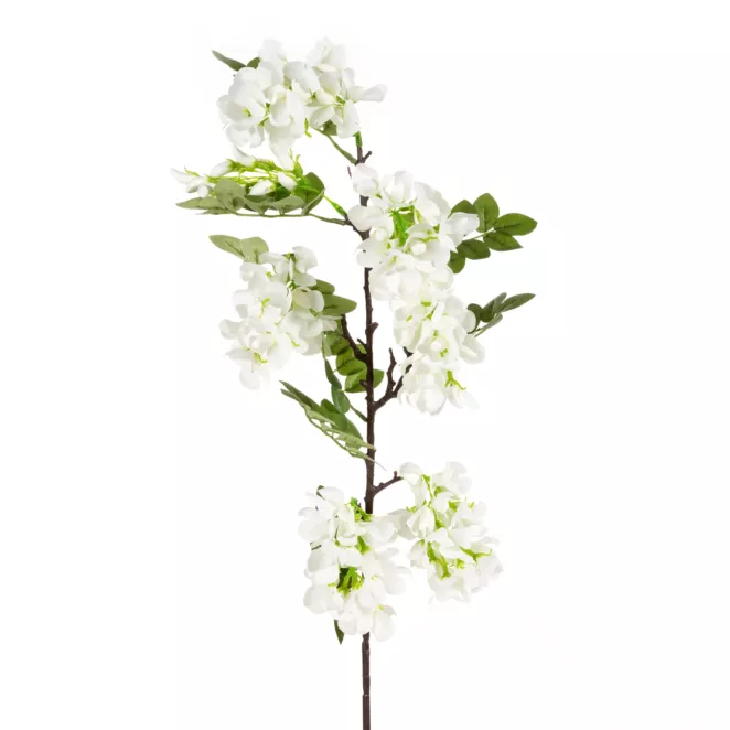 Sztuczny kwiat dekoracyjny ROBINIA AKACJOWA biały Eurofirany