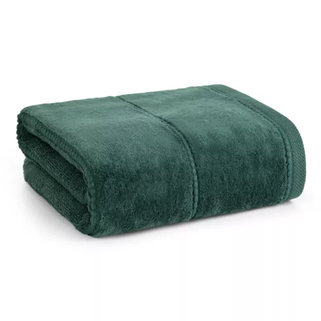 Ręcznik kąpielowy 70x140 cm bawełniany kolor zielony z welwetową bordiurą 500 g/m2 MARI Eurofirany