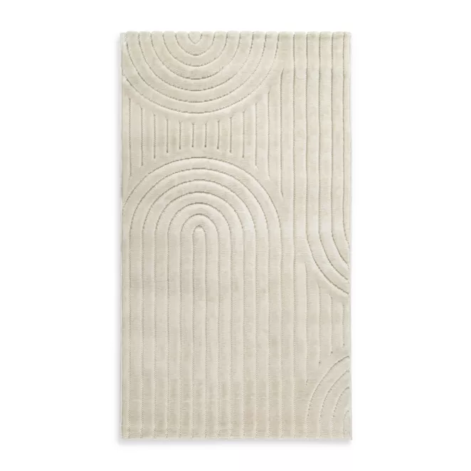Dywan 60x100 cm beżowy z tłoczonym wzorem 3D VENUS BOHO 2 Eurofirany