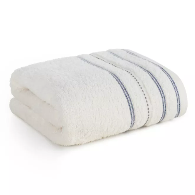 Ręcznik do rąk 30x50 cm bawełniany kolor kremowy w pasy 500 g/m2 VENTO Eurofirany