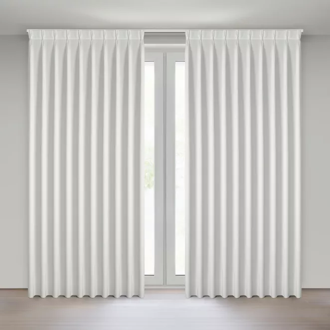 Zasłona biała z welwetowej tkaniny 125x270 cm system flex - MELANIE Eurofirany