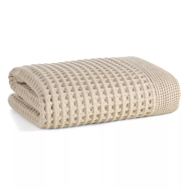 Ręcznik kąpielowy 70x140 cm bawełniany kolor beżowy o charakterystycznej gofrowej strukturze 400 g/m2 MELO Eurofirany
