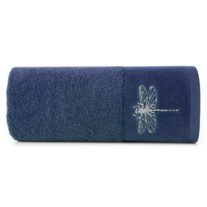 Ręcznik kąpielowy LORI 1 z haftem ważki na bordiurze Eurofirany