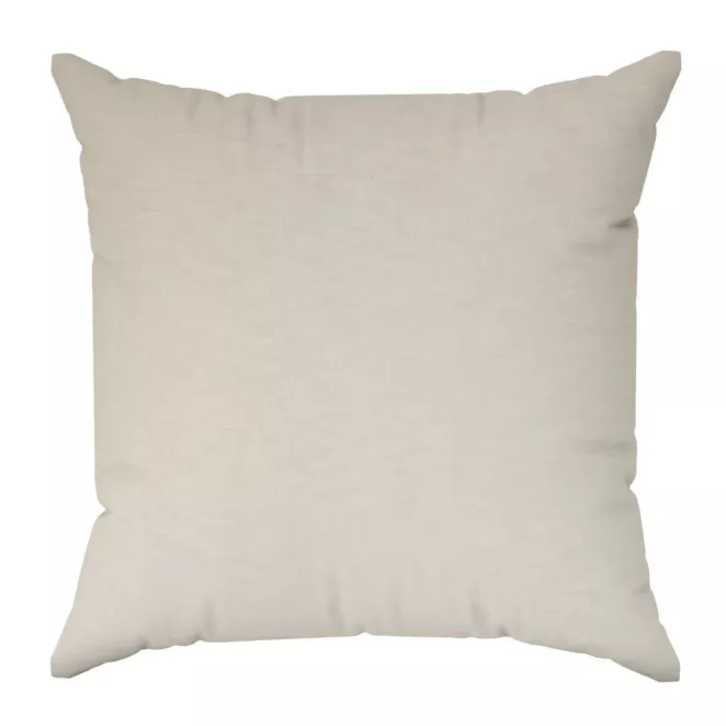 Poszewka szyta kremowa o naturalnym, gęstym splocie w stylu eko