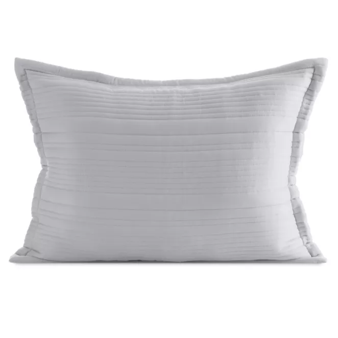 Poszewka na poduszkę 50x70 cm z wypukłym wzorem pikowana metodą tradycyjną srebrna TARA EUROFIRANY PREMIUM