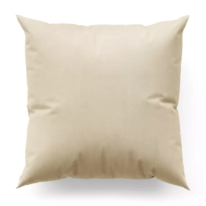 Poszewka szyta kremowa z miękkiej tkaniny welwetowej