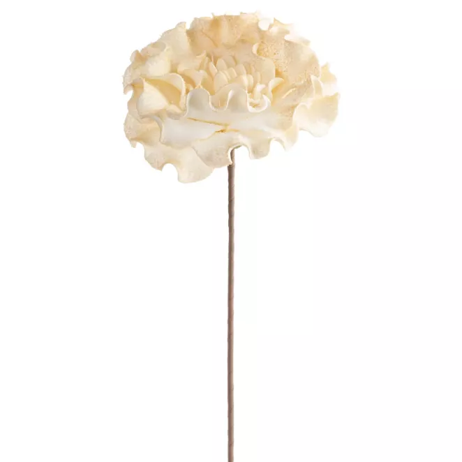 Kwiat sztuczny kremowy z plastycznej pianki foamiran 65 cm Eurofirany