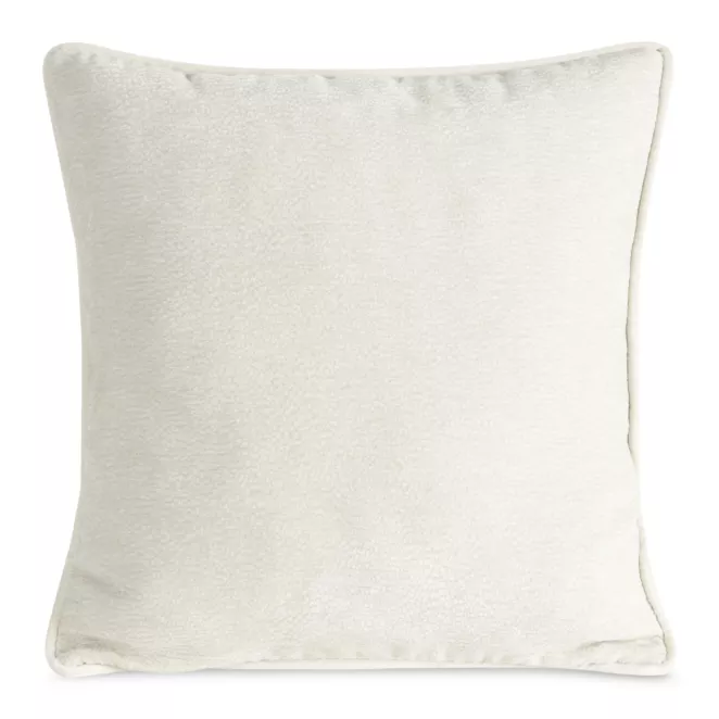 Poszewka na poduszkę 45x45 cm beżowa z szenilowej garbowanej tkaniny i wypustką na brzegach KLARA 04 Eurofirany