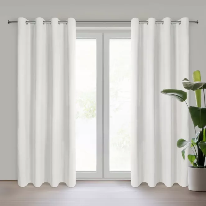 Zasłona kremowa welwetowa 100% zaciemniająca 140x250 cm przelotka NITA Eurofirany