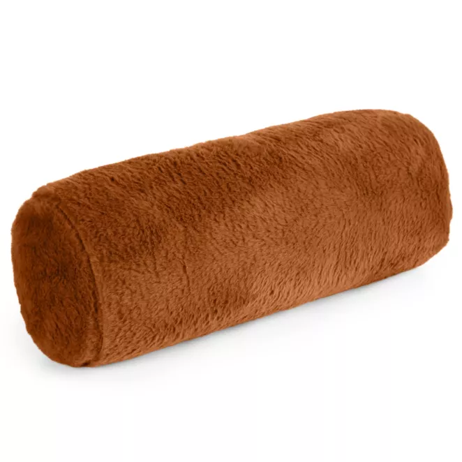 Poduszka wałek 15x45 cm ceglasta z miękkiej futrzanej tkaniny  NINA Eurofirany