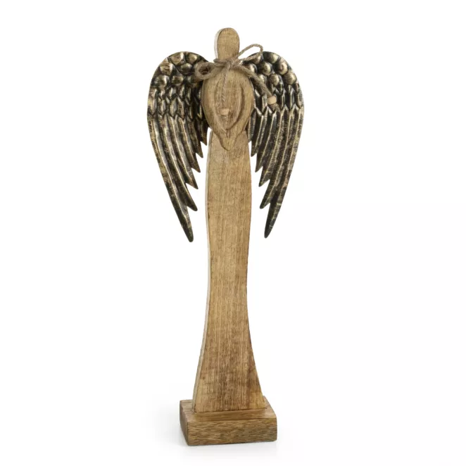 ANIOŁEK drewniana figurka świąteczna Eurofirany