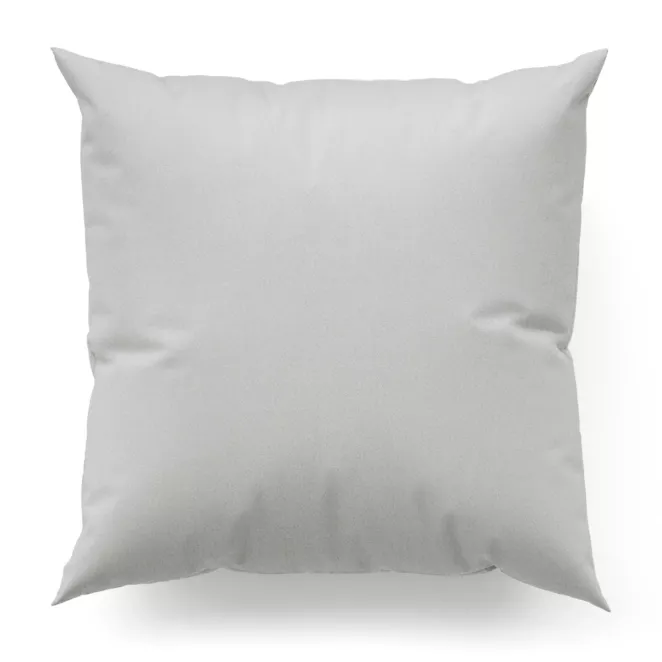 Poszewka szyta srebrna ze strukturalnej tkaniny typu blackout, zaciemniająca w 100%