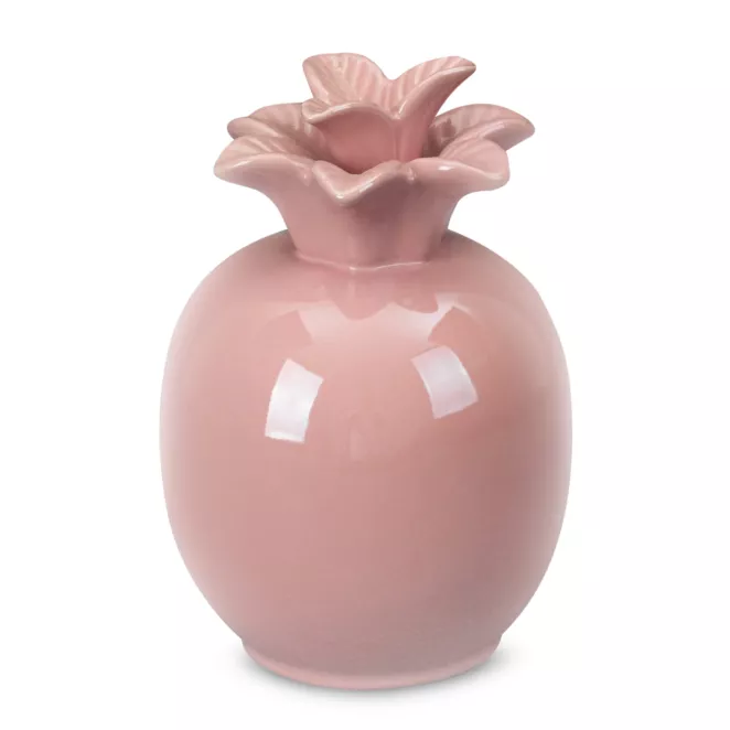 Figurka ceramiczna różowa ananas z perłowym połyskiem średnica 11x16 cm SIMONA Eurofirany