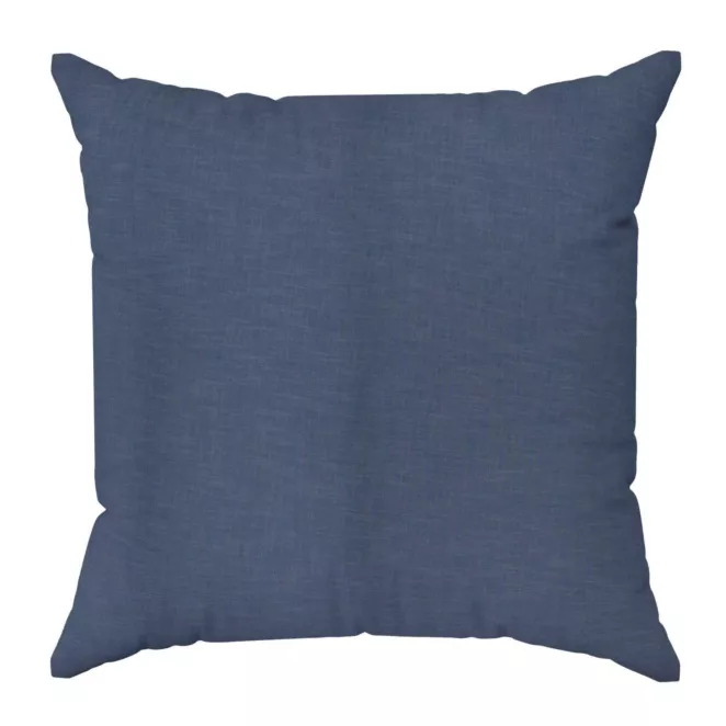 Poszewka szyta granatowa o naturalnym, gęstym splocie w stylu eko