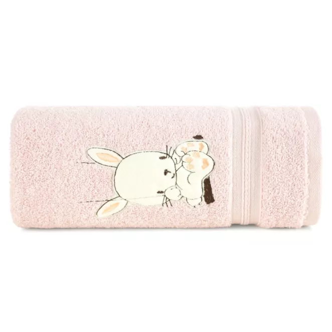 Ręcznik dziecięcy BABY 64 z bawełny zdobiony króliczkiem Eurofirany