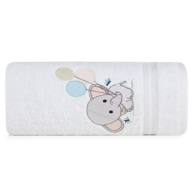 Ręcznik dziecięcy BABY 50 z bawełny ze słonikiem Eurofirany
