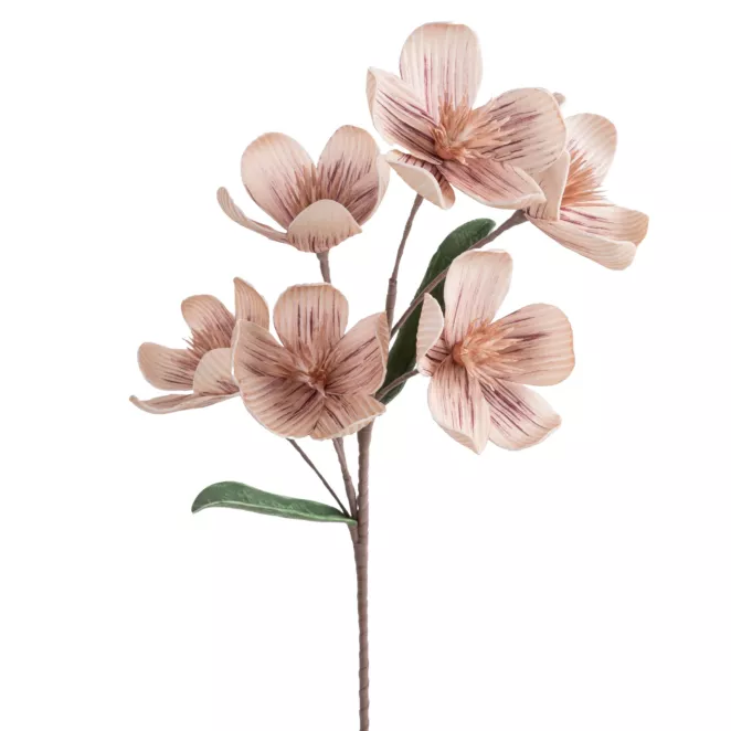 Kwiat sztuczny beżowy z plastycznej pianki foamiran 70 cm Eurofirany