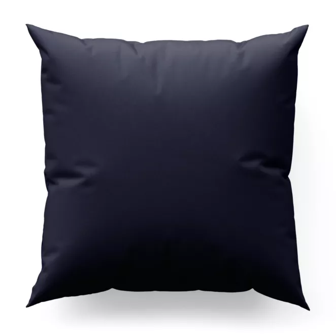 Poszewka szyta ciemnogranatowa z gładkiej tkaniny typu blackout