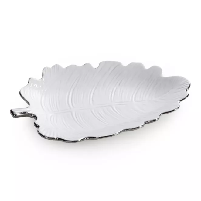 Patera dekoracyjna  w kształcie lśniącego liścia ALMA Eurofirany