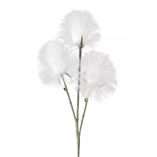 Sztuczny kwiat dekoracyjny biały Eurofirany