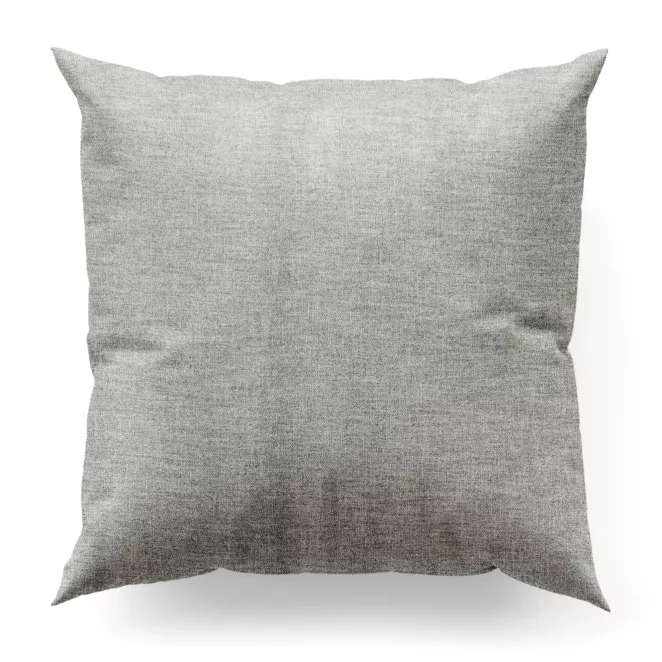 Poszewka na wymiar srebrna tkanina o naturalnym charakterze z efektem melanżu
