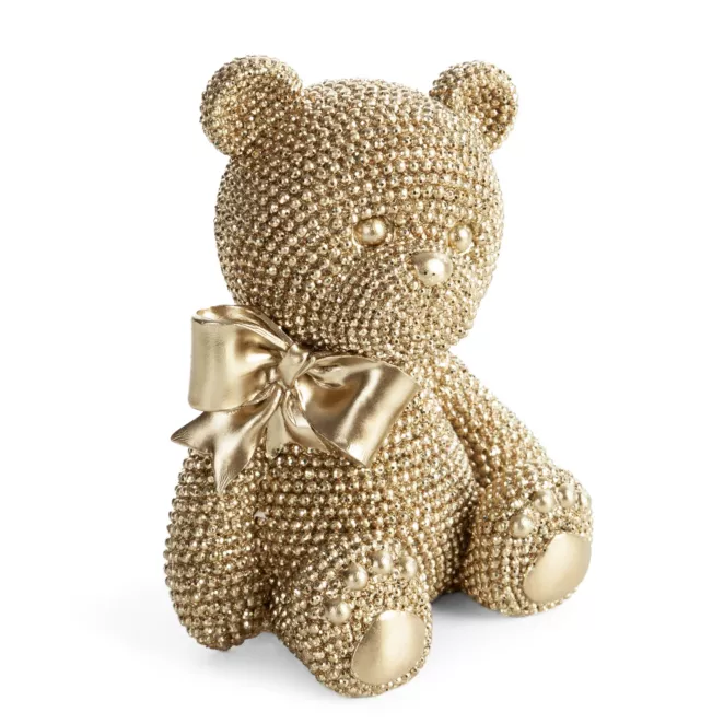 Figurka szampańska miś o drobnym strukturalnym wzorze 10x8x13 cm ELDO 4 Eurofirany