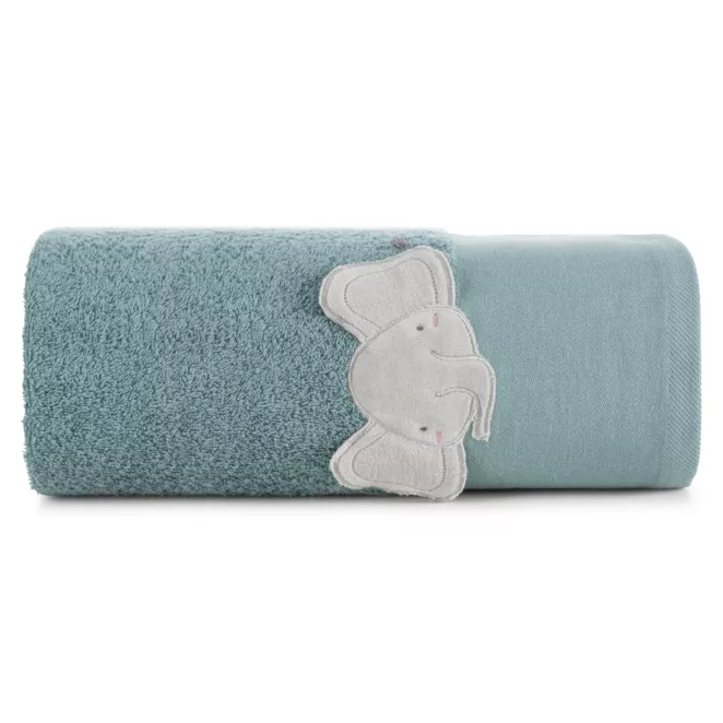 Ręcznik dziecięcy BABY 59 z bawełny ze słonikiem Eurofirany