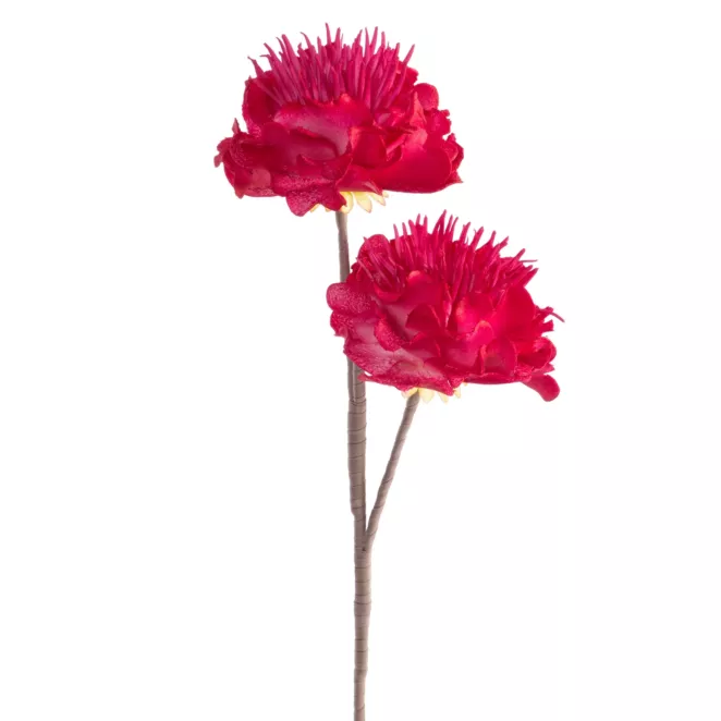 Kwiat sztuczny ciemnoróżowy z plastycznej pianki foamiran 64 cm Eurofirany