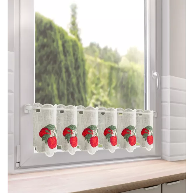 Tkanina firanowa zazdrostka zdobiona haftem Eurofirany