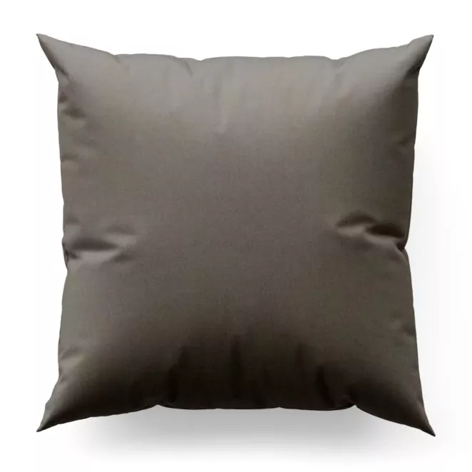 Poszewka szyta ciemnobrązowa z gładkiej tkaniny typu dimout