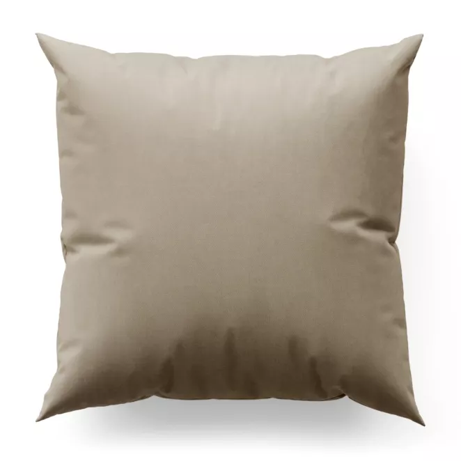 Poszewka szyta kremowa z miękkiej półmatowej tkaniny welwetowej