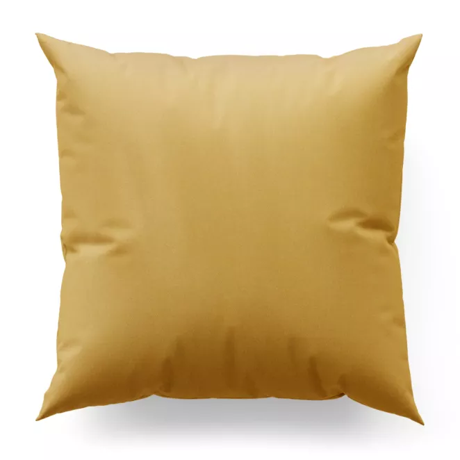 Poszewka szyta złocista z jednokolorowej gładkiej tkaniny