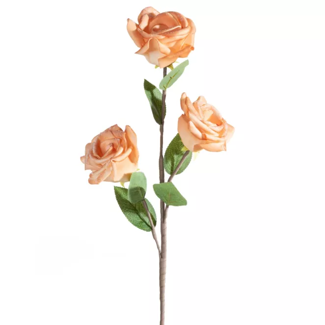 Kwiat sztuczny jasnopomarańczowy z plastycznej pianki foamiran 50 cm Eurofirany