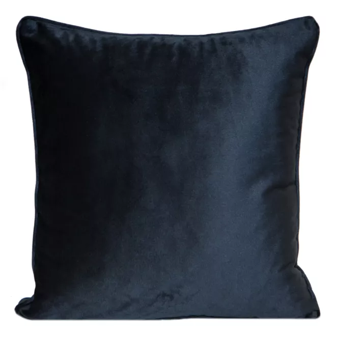 Poszewka na poduszkę 45x45 cm welwetowa z wypustką na brzegach czarna SIBEL PIERRE CARDIN Eurofirany