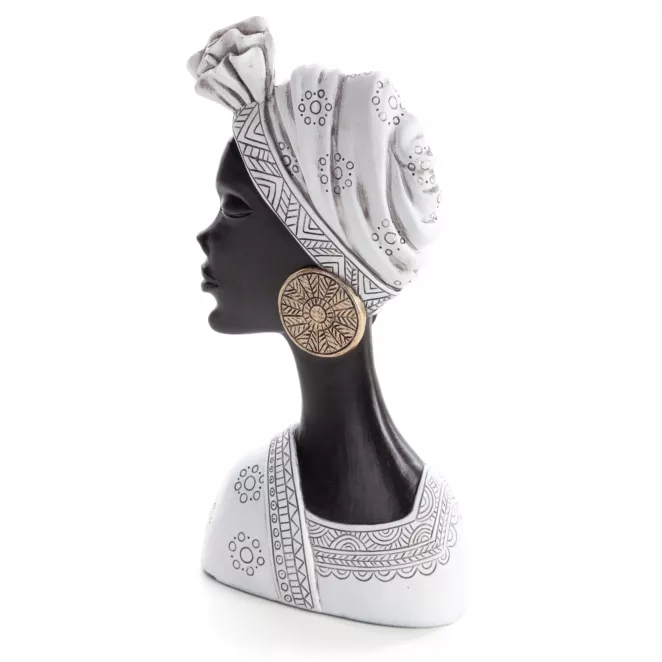 Figurka dekoracyjna czarnoskórej kobiety Eurofirany