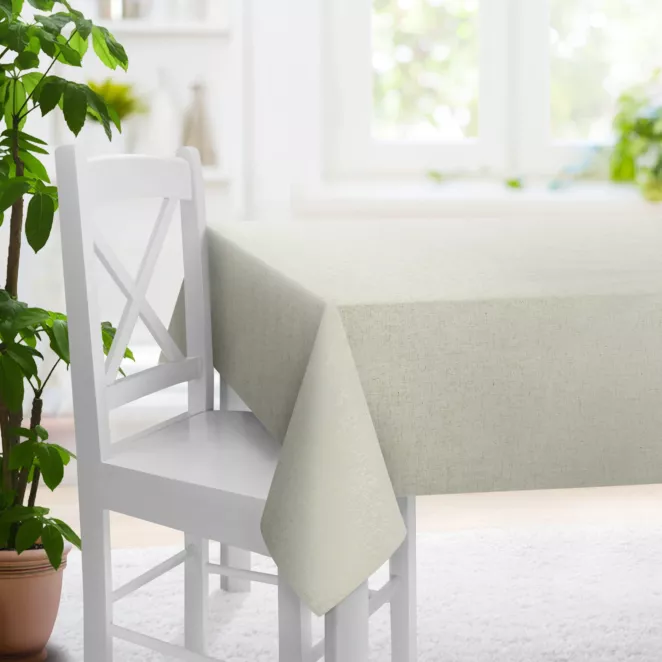 Obrus na wymiar naturalny z tkaniny blackout zaciemniającej w 100% o naturalnej strukturze