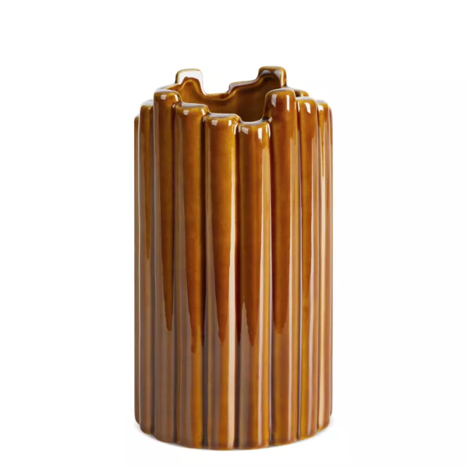 Wazon ceramiczny DEBI w tłoczone prążki Eurofirany